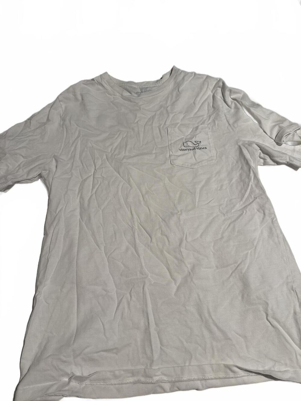 Vineyard Vines White T Shirt Logo - Kids XL